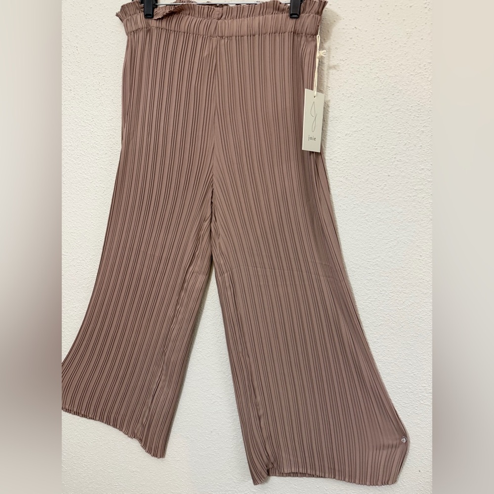 Joie Women's Wide Leg Pleated Pants in Tan